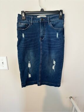 The Mainstreet exchange denim skirt